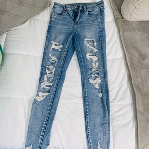 AEO skinny ripped jeans